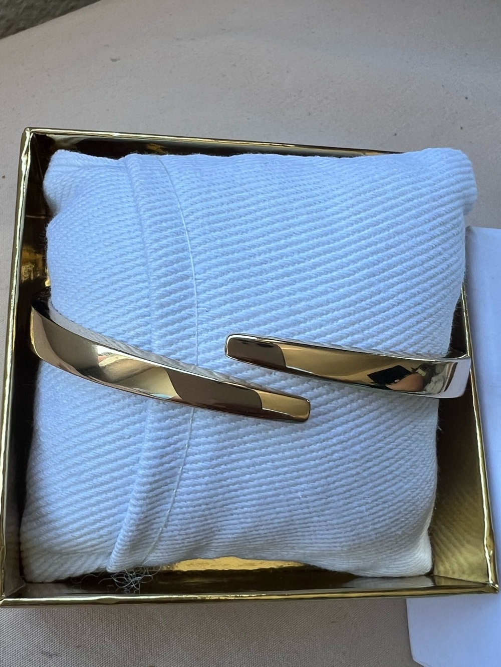 Gold-Tone Men's Cuff Bracelet - Sleek Open Bangle